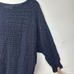 Jones New York  Women's Sweater Size Medium Navy Blue Open Knit Photo 3