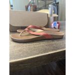 Olukai 'Hi Ona' Flip Flop (Women) Peach Size‎ 10 Leather Orange Photo 3