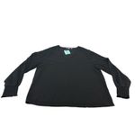 Aifer Women's Casual V Neck Chiffon Blouses Pleated Lantern Long Sleeve 2XL NWT‎ Black Size undefined Photo 2