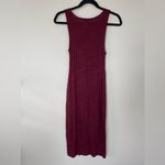 BP Nordstrom  Maroon Ribbed Bodycon Tank Midi Dress Photo 5