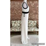 Karl Lagerfeld  Ivory Sequin Full Leg Formal Colorblock Jumpsuit NWT 4 Photo 4