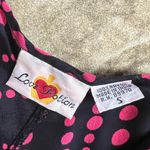 American Vintage Black And Pink Polka Dot Floral Print Dress Photo 2