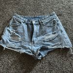 Ripped Trendy Jean Shorts Size 28 Photo 0
