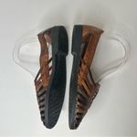 American Vintage Vintage 90s y2k 2000s fisherman leather Brown Leather Cutout Flats shoes 7.5 Photo 3