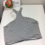 Mimi Chica NWT  striped halter crop top large Photo 3