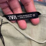 ZARA Women's  100% Linen Shirt Basic Light Khaki Green Loose Size XXL NWT #6836 Photo 5