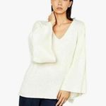 BCBGMAXAZRIA Marsha Sweater Oversized,Boxy Women's XS/S Black Wool Cotton V-Neck Photo 9