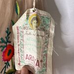 NWT Aratta Cream Colorful Embroidered Detail Crafted Field Skirt Medium Boho Red Photo 2