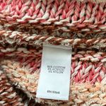 J. Jill Open Front Short Sleeve‎ Cardigan Multicolor Stripe Knit Boho Size Small Pink Photo 4