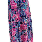 Lilly Pulitzer Bingham midi Halter dress high tide Turtle amazeme missing tie L Photo 0