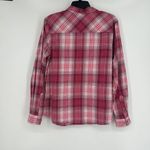 Cabela's  Pink Plaid Button Up Shirt Long Sleeve Pockets Stretch Collared Size M Photo 3