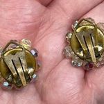 Vintage Signed Italy AB Aurora Borealis Clip On Earrings Multiple Photo 3