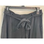 Joie  Silk Cargo Joggers Small Black Belted Whimsygoth Officecore Athleisure Photo 2