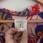 Anthropologie Pink and Red Graphic Button Down Pajama Shirt Photo 1