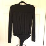 Free People Intimately Black Long Sleeve Turnt Bodysuit Size L Photo 5