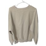 Aerie Oversized Cool Down Plz Crewneck Sweatshirt in Beige/Black Size S Photo 4