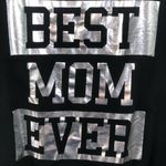 Childrens Place XL BEST MOM Black & Silver Short Sleeve T Photo 2