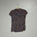 Classiques Entier  Leopard Print Silk Ruffle Blouse Sz S Photo 9