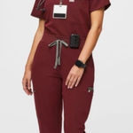 FIGS Yola High Waisted Pant In Burgundy Photo 0