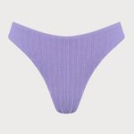 Berlook Purple Solid Textured Bikini Bottom Photo 4