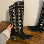 Dan Post  Chain Reaction Black and White Leather Boots size 8 Photo 1
