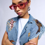 LOVE BOMB Red Rhinestone Sunglasses NEW New with tags Photo 0