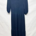 Velvet by Graham Spencer Navy Blue Women's Tiered Sweater Midi Dress Size Small Photo 0