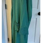 Victoria's Secret Women's Vintage Gold Label 90’s Green Satin Bath Robe Large Photo 2