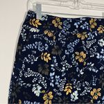 Talbots Navy Floral Cotton Corduroy A-Line Skirt Size 2 Photo 1