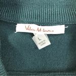 Vila Milano  Knit Sweater women Sz L Green Mock Neck Unisex Holiday Minimalist Photo 6