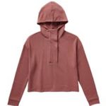 Vuori  Bayview Hoodie Pullover Top Women's Sz Xs Rosewood Thermal Knit Photo 3