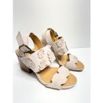 Sylven New York Sandals Womens Size 5.5 Open Toe Suede Floral Appliqué Open Toe Pink Photo 2