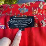 Charlotte Ford II Jacket Blazer Size 8 Red Photo 6
