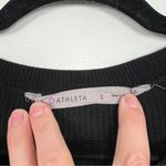 Athleta Waffle Knit Sweater Black Sz S Photo 1