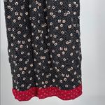 Carole Little Black Maxi Dress long sleeve floral polka dots L VTG casual 90s Size L Photo 8
