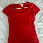 H&M Red Fitted Top Photo 0