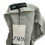 ZARA Plaid Box Pleated Skort Skirt Herringbone Hi Waist Women’s Size M New Photo 5