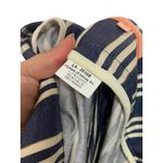 Vilagallo Navy‎ Striped Button Straight Leg Pants Size 38 Blue Photo 4