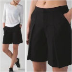 Lululemon  LLL Long Story Short black high rise athletic shorts in size 4 Photo 3