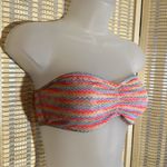 PINK - Victoria's Secret  Pastel Chevron Stripes Lace Bandeau Color Bleed Medium M Photo 1