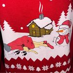 Fruit of the Loom  Ugly Chips Sweatshirt Women’s Size Medium Grandma/Reindeer Photo 5