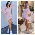 Princess Polly NWT Azure Floral Mini Dress Size 4 Ruched Long Puff Sleeve Girly Photo 7