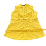 EXPRESS  Design Studio Women Yellow Sleeveless Blouse Small Photo 4