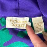 Victoria's Secret Vintage Gold Label Green Purple Satin Wrap Robe size S / M Photo 1