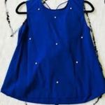 ZARA Pre- loved - - Royal Blue and pearls blouse -xsmall Photo 3