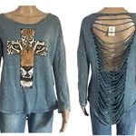 Uk2la  tiger face cross ladder back top Photo 1