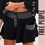 Free People shorts thermal cotton waffle pull on stretchy textured XS Photo 6