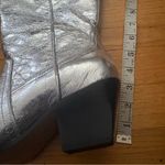 Dolce Vita Silver Leather Wide Calf Western Boots Size 6 Photo 1