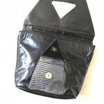 Vintage Sidonie Larizzi Clutch Bag Italian Fine Leather Black Silver 80s Italy Photo 2