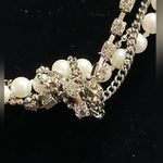 Vera Wang  faux peal rhinestone multi strand necklace Photo 4